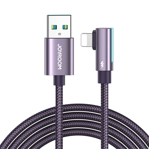 

JOYROOM S-AL012A17 2.4A USB to 8 Pin Elbow Fast Charging Data Cable, Length:2m(Purple)