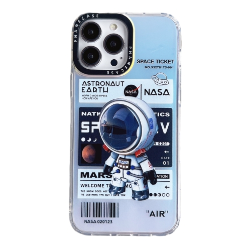 

For iPhone 14 Astronaut Pattern Shockproof PC Protective Phone Case(White)