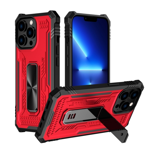 

For iPhone 14 Plus Invisible Holder Phone Case(Red)