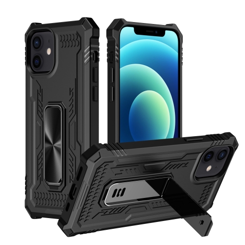 

For iPhone 12 Invisible Holder Phone Case(Black)