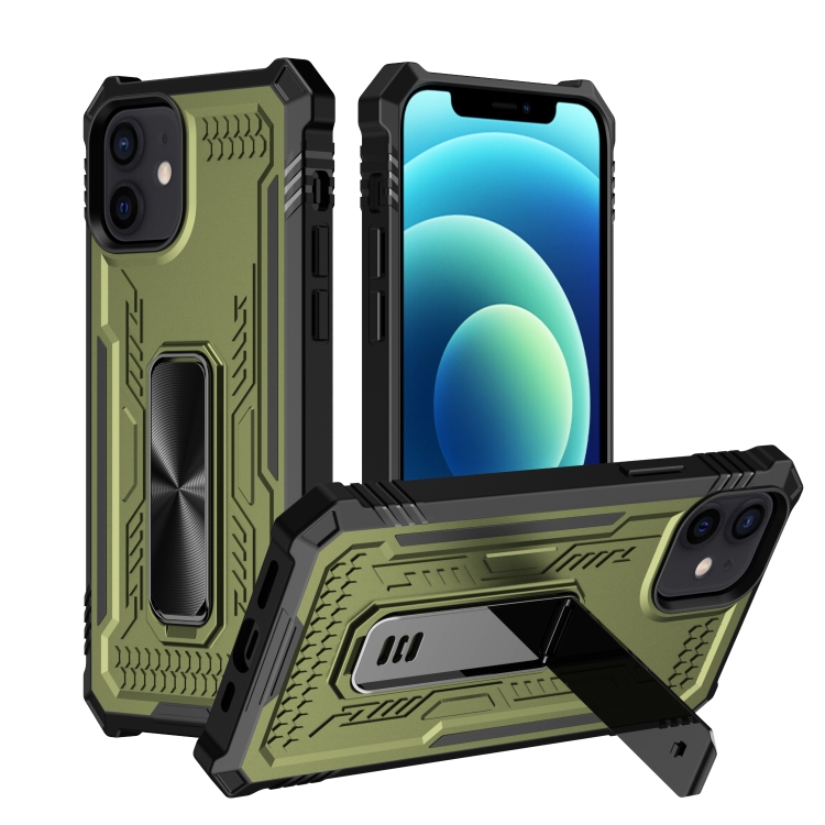 

For iPhone 11 Pro Max Invisible Holder Phone Case(Dark Green)