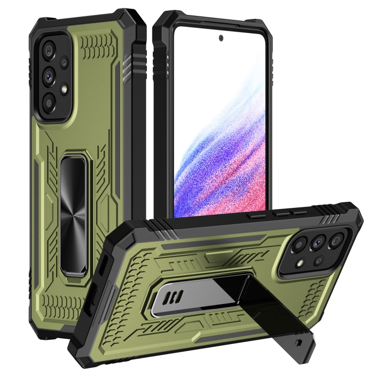 

For Samsung Galaxy A53 Invisible Holder Phone Case(Dark Green)