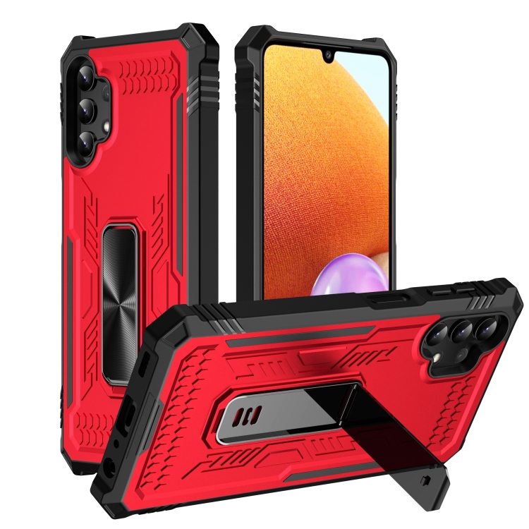 

For Samsung Galaxy A14 5G / 4G Invisible Holder Phone Case(Red)