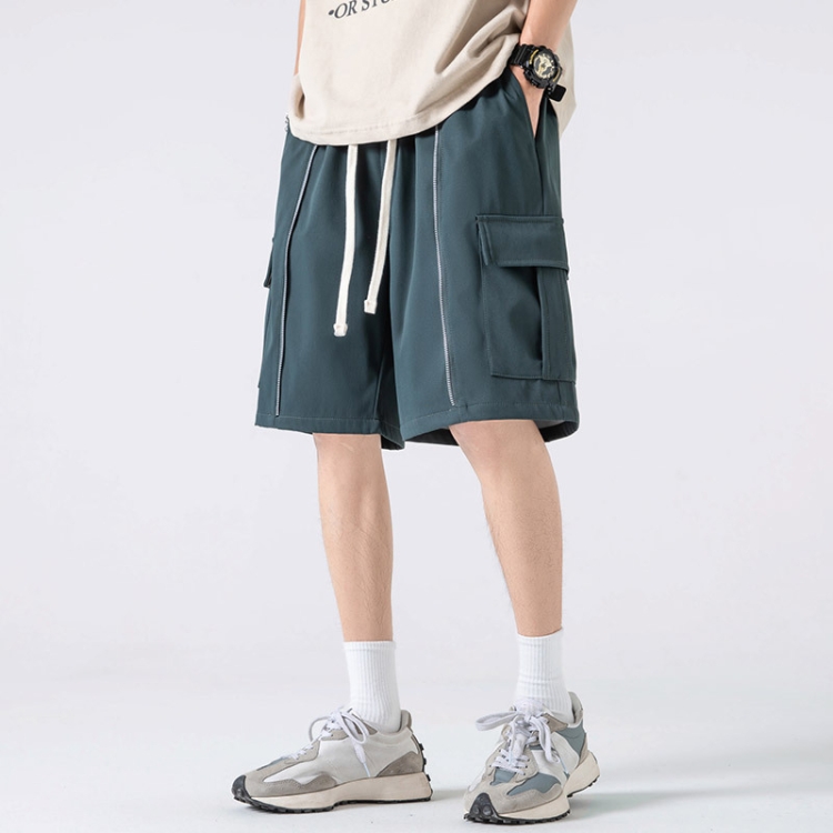 

Men Summer Work Loose Fitting Sports Shorts, Size:L(K23217-Green)