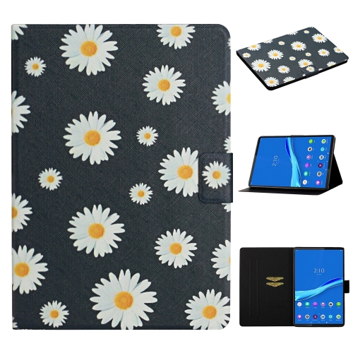 

For Lenovo Tab M10 Plus Flower Pattern Horizontal Flip Leather Case with Card Slots & Holder(Small Daisies)