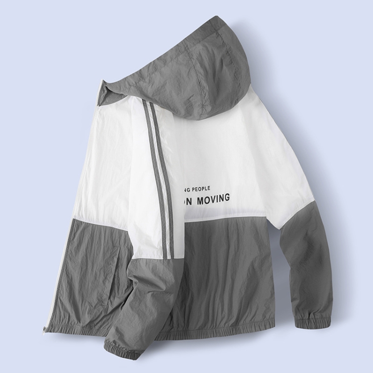 

Summer Men and Women Thin Casual Hoodie Sun Protection Clothing, Size:M(609-Light Grey)