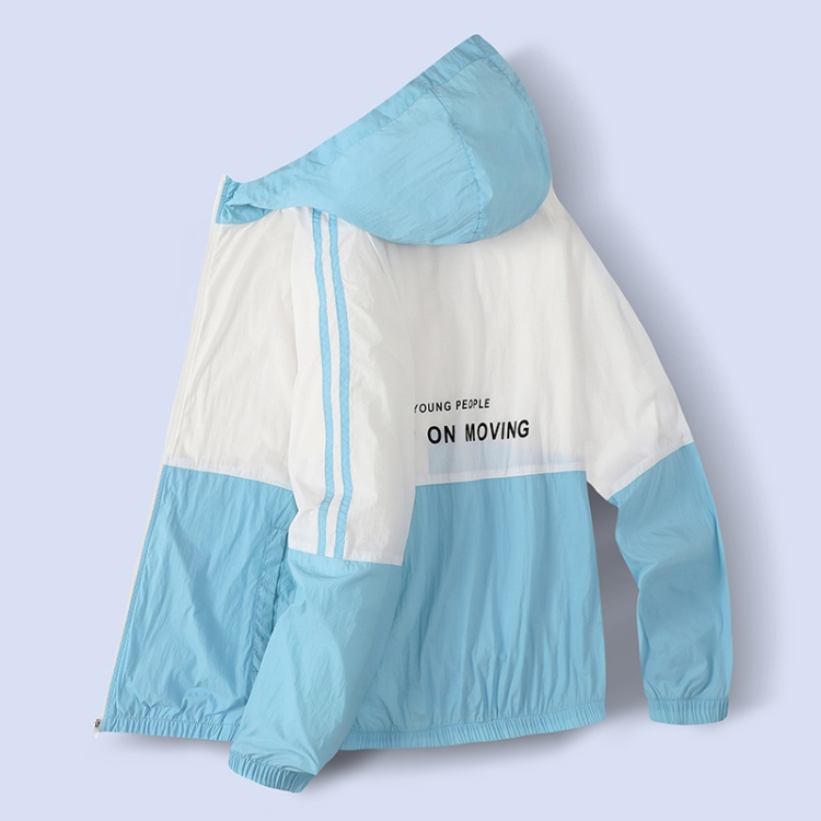 

Summer Men and Women Thin Casual Hoodie Sun Protection Clothing, Size:L(609-Light Blue)