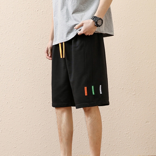 

Summer Loose Fitting Youth Retro Sports Casual Shorts, Size:M(K605-Black)