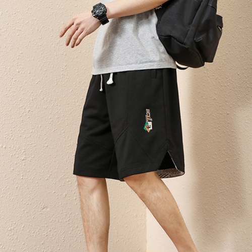 

Summer Loose Fitting Youth Retro Sports Casual Shorts, Size:L(K606-Black)