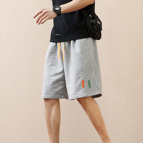 

Summer Loose Fitting Youth Retro Sports Casual Shorts, Size:XXL(K605-Grey)