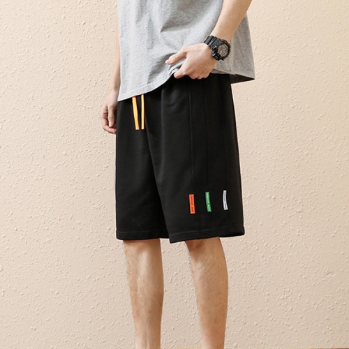 

Summer Loose Fitting Youth Retro Sports Casual Shorts, Size:XXXXXXXXL(K605-Black)