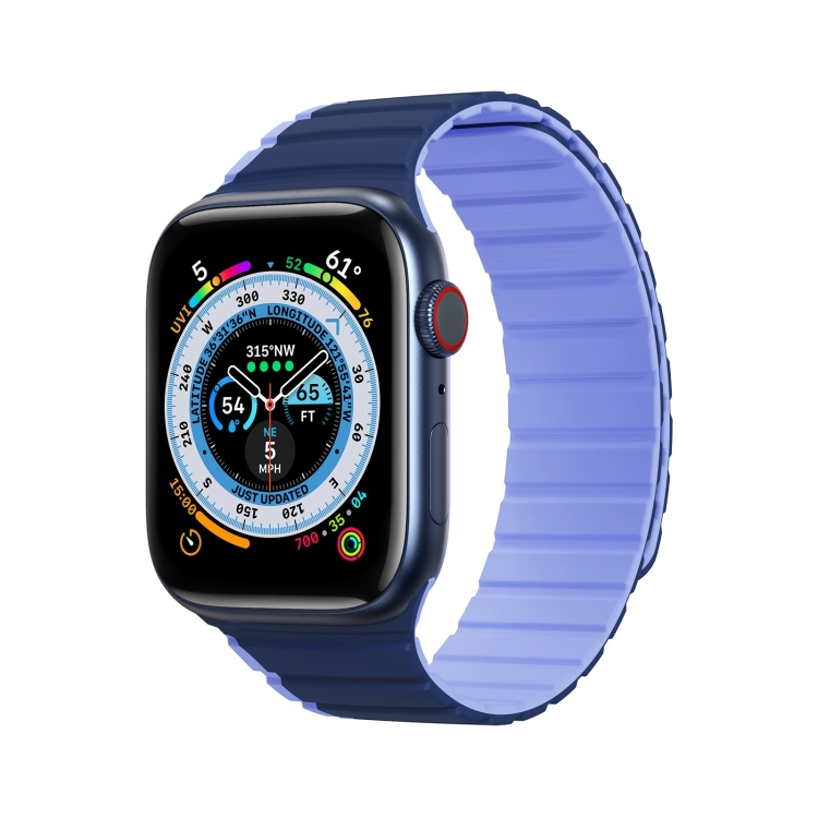 

DUX DUCIS Magnetic Silicone Watch Band For Apple Watch 7 45mm(Blue)