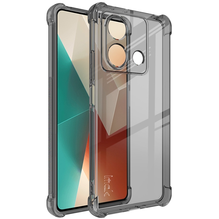 

For Xiaomi Redmi Note 13 imak Shockproof Airbag TPU Phone Case(Transparent Black)