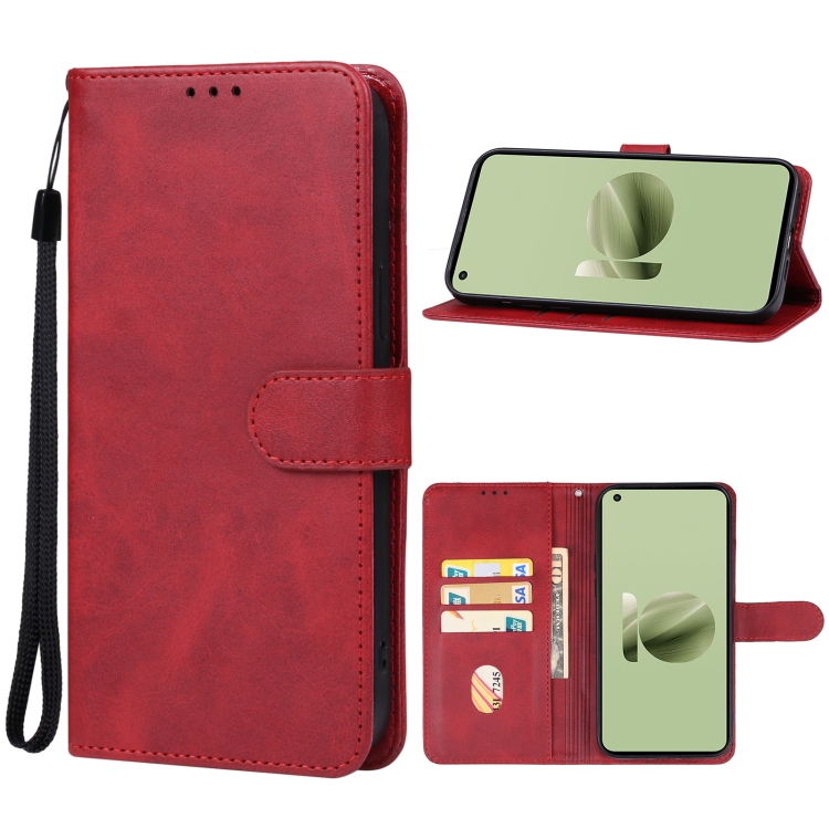 

For Asus Zenfone 10 Leather Phone Case(Red)