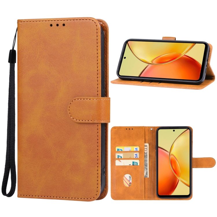 

For vivo Y36 5G Leather Phone Case(Brown)
