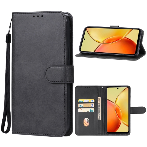 

For vivo Y36 5G Leather Phone Case(Black)
