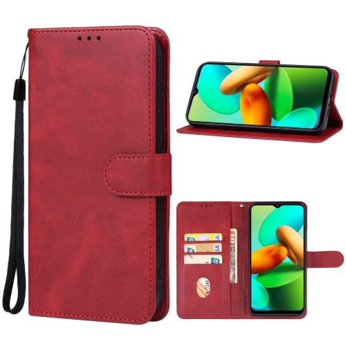 

For vivo Y02t Leather Phone Case(Red)