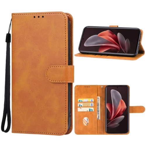 

For vivo V29e Leather Phone Case(Brown)