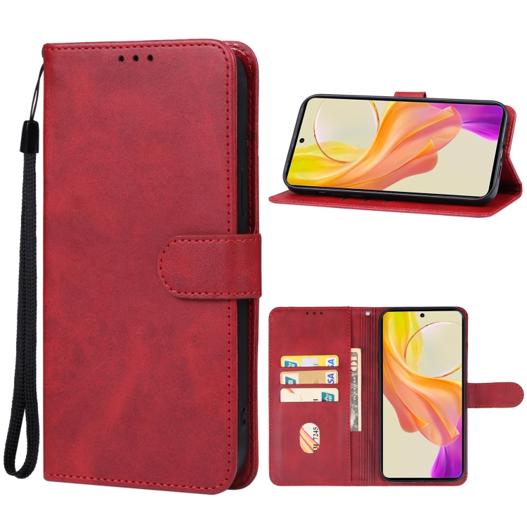 

For vivo Y77t Leather Phone Case(Red)