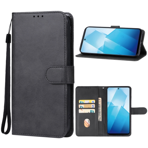 

For vivo iQOO Z8x Leather Phone Case(Black)