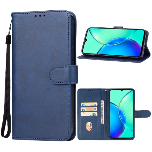 

For vivo Y17s Leather Phone Case(Blue)