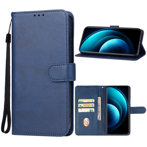 

For vivo X100 Leather Phone Case(Blue)