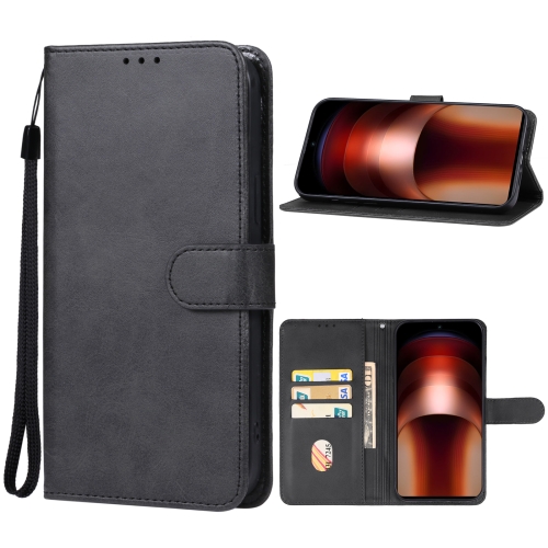 

For vivo iQOO Neo9 Leather Phone Case(Black)