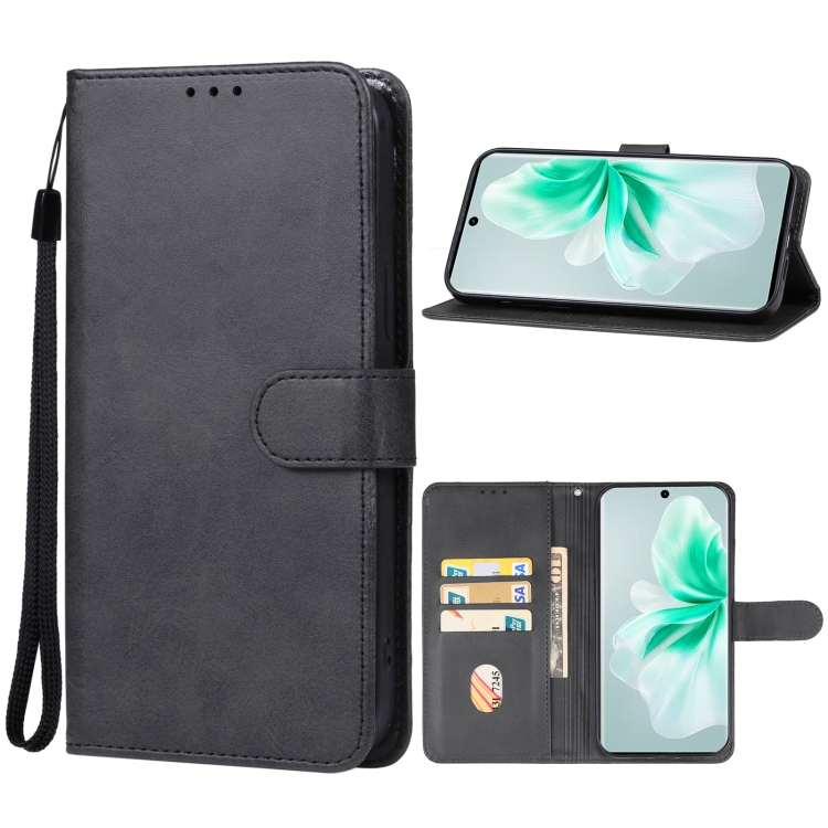 

For vivo V30 Leather Phone Case(Black)
