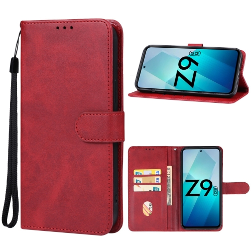 

For vivo iQOO Z9 Turbo Leather Phone Case(Red)