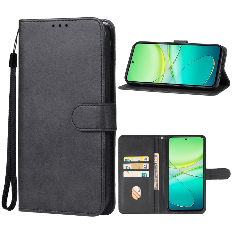 

For vivo T3 Leather Phone Case(Black)