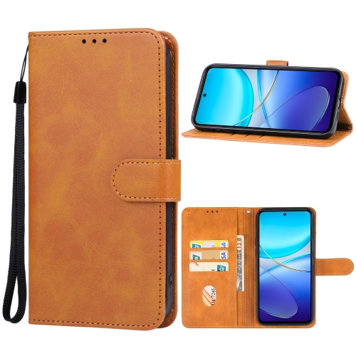 

For vivo V40 SE Leather Phone Case(Brown)