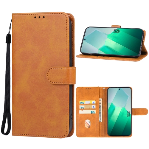 

For vivo iQOO Z9 Leather Phone Case(Brown)