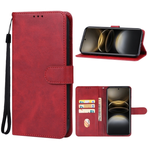 

For vivo X100 Ultra Leather Phone Case(Red)