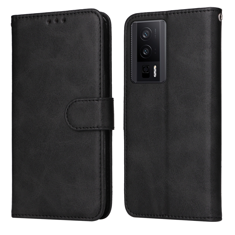 

For Xiaomi Redmi K60 / K60 Pro Classic Calf Texture Flip Leather Phone Case(Black)