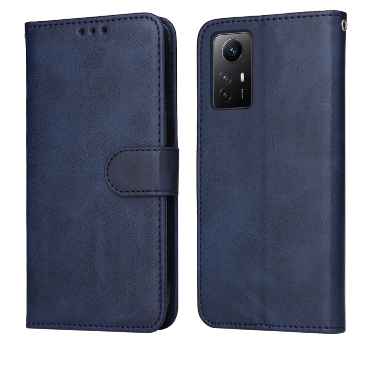 

For Xiaomi Redmi Note 12S 4G Classic Calf Texture Flip Leather Phone Case(Blue)