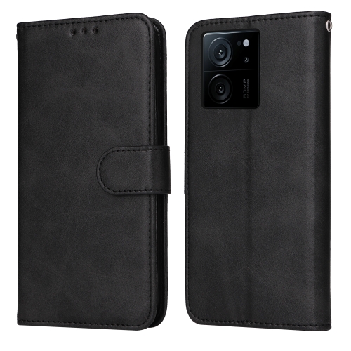 

For Xiaomi 13T / Redmi K60 Ultra Classic Calf Texture Flip Leather Phone Case(Black)