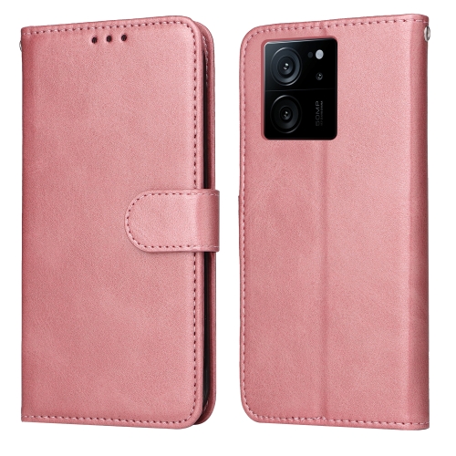 

For Xiaomi 13T / Redmi K60 Ultra Classic Calf Texture Flip Leather Phone Case(Rose Gold)