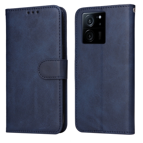 

For Xiaomi 13T / Redmi K60 Ultra Classic Calf Texture Flip Leather Phone Case(Blue)