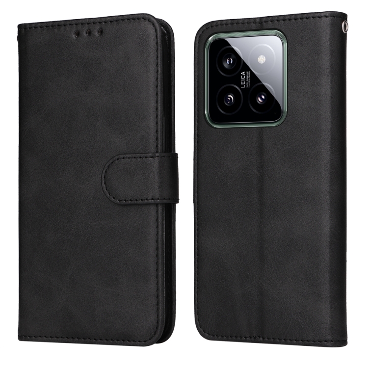 

For Xiaomi 14 Classic Calf Texture Flip Leather Phone Case(Black)