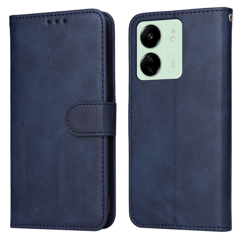 

For Xiaomi Redmi 13C 4G Classic Calf Texture Flip Leather Phone Case(Blue)