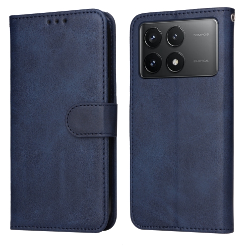 

For Xiaomi Redmi K70E Classic Calf Texture Flip Leather Phone Case(Blue)