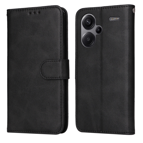 

For Xiaomi Redmi Note13 Pro+ 5G Global Classic Calf Texture Flip Leather Phone Case(Black)