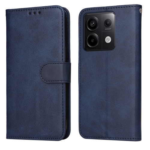 

For Xiaomi Redmi Note13 Pro 5G Global Classic Calf Texture Flip Leather Phone Case(Blue)