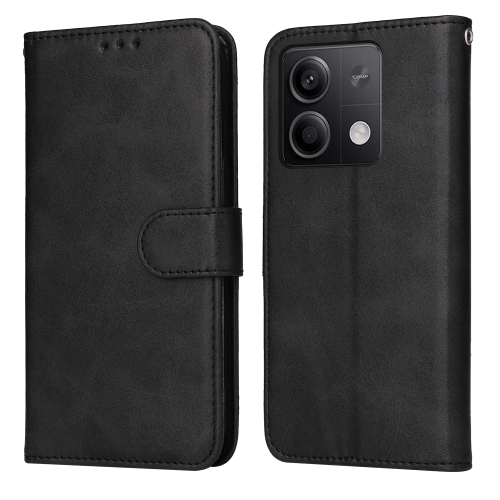 

For Xiaomi Redmi Note13 5G Global Classic Calf Texture Flip Leather Phone Case(Black)