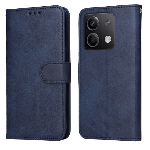 

For Xiaomi Redmi Note13 5G Global Classic Calf Texture Flip Leather Phone Case(Blue)