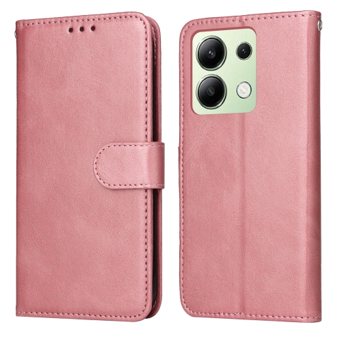 

For Xiaomi Redmi Note13 4G Classic Calf Texture Flip Leather Phone Case(Rose Gold)