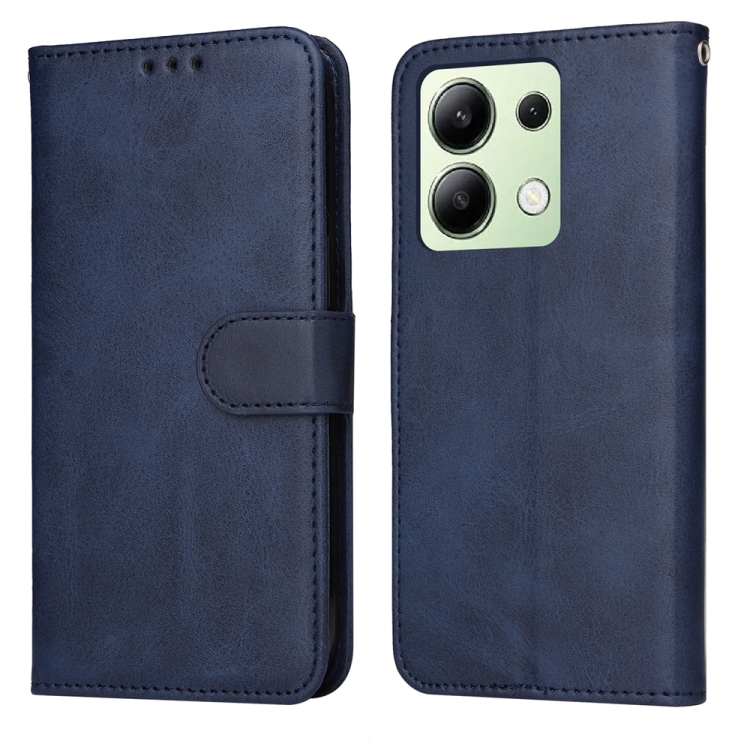 

For Xiaomi Redmi Note13 4G Classic Calf Texture Flip Leather Phone Case(Blue)