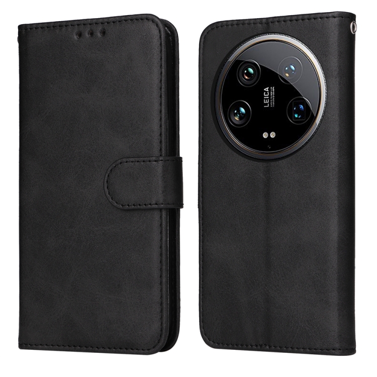 

For Xiaomi 14 Ultra Classic Calf Texture Flip Leather Phone Case(Black)