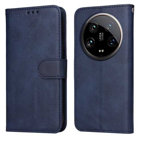 

For Xiaomi 14 Ultra Classic Calf Texture Flip Leather Phone Case(Blue)