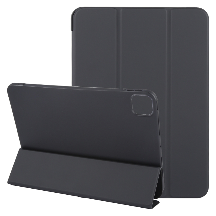 

For iPad Pro 11 2025 / 2024 GEBEI 3-folding Holder Shockproof Flip Leather Tablet Case(Black)